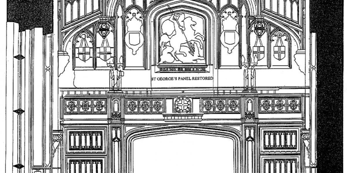 Proposed Elevation of the West End of the Hall